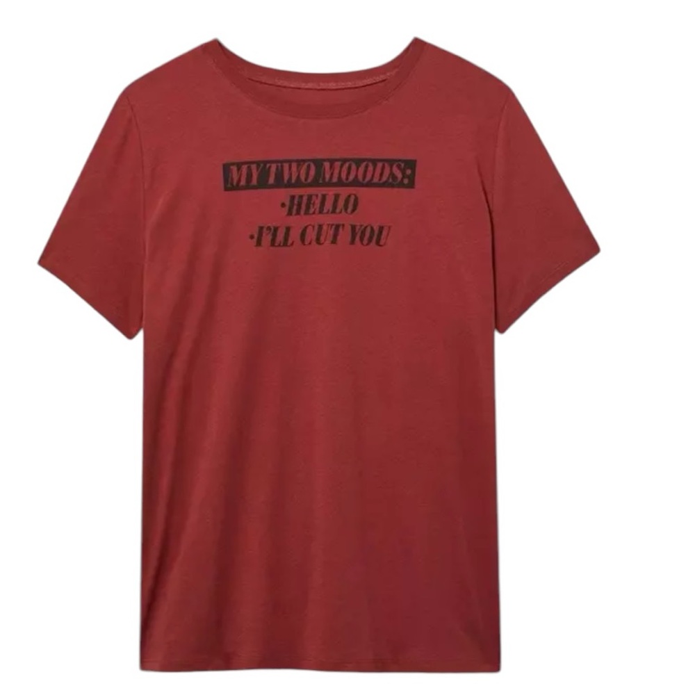 Size 2: Torrid Two Moods Classic Fit Heritage Jersey Crew Tee